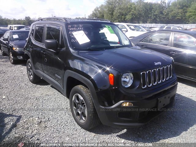 ZACCJBAB5HPE42929 - 2017 JEEP RENEGADE SPORT BLACK photo 1