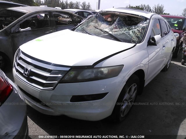 5J6TF1H52AL009858 - 2010 HONDA ACCORD CROSSTOUR EXL WHITE photo 2