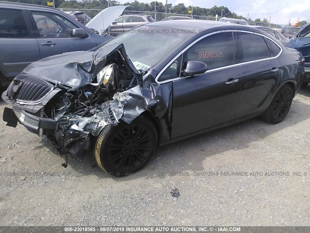 1G4PT5SV7D4156705 - 2013 BUICK VERANO PREMIUM GRAY photo 2