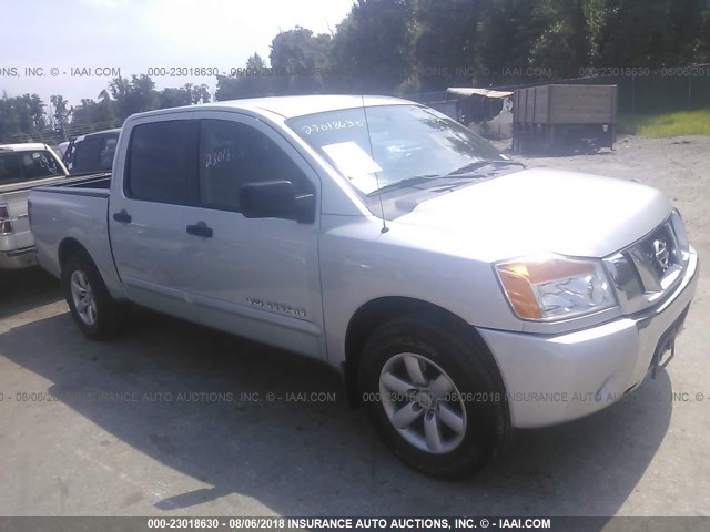 1N6BA0ED6CN303404 - 2012 NISSAN TITAN S/SV/SL/PRO-4X SILVER photo 1