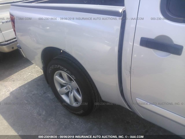 1N6BA0ED6CN303404 - 2012 NISSAN TITAN S/SV/SL/PRO-4X SILVER photo 6