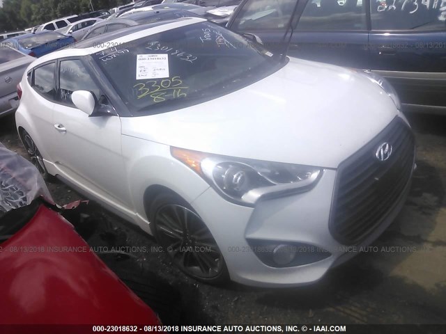 KMHTC6AE1GU263257 - 2016 HYUNDAI VELOSTER TURBO WHITE photo 1