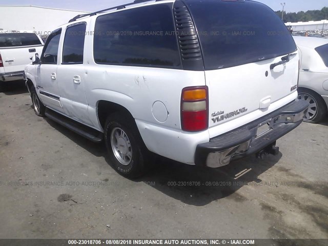 3GKEC16Z52G297780 - 2002 GMC YUKON XL C1500 WHITE photo 3