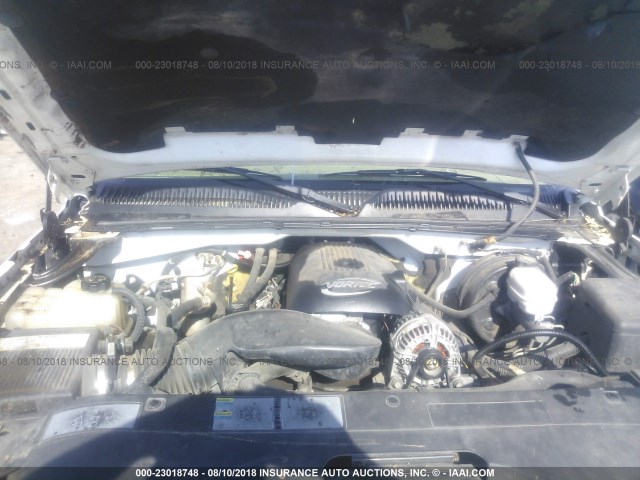 2GCEK13T651286881 - 2005 CHEVROLET SILVERADO K1500 WHITE photo 10