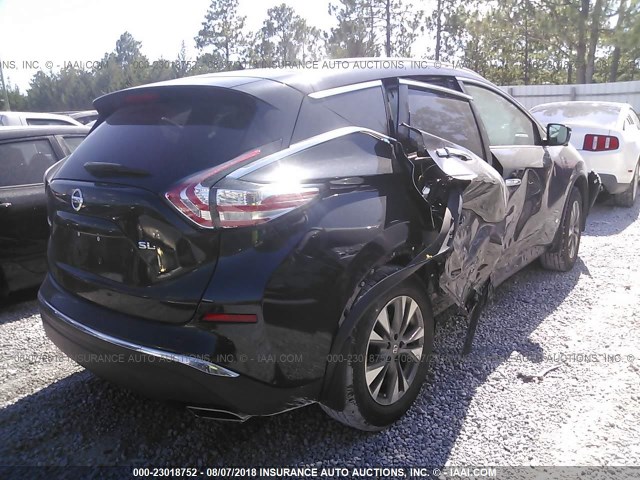 5N1AZ2MG6FN280432 - 2015 NISSAN MURANO S/SL/SV/PLATINUM BLACK photo 4