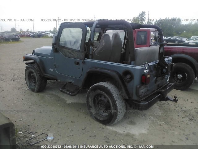 1J4FY29P0WP759644 - 1998 JEEP WRANGLER / TJ SE BLUE photo 3