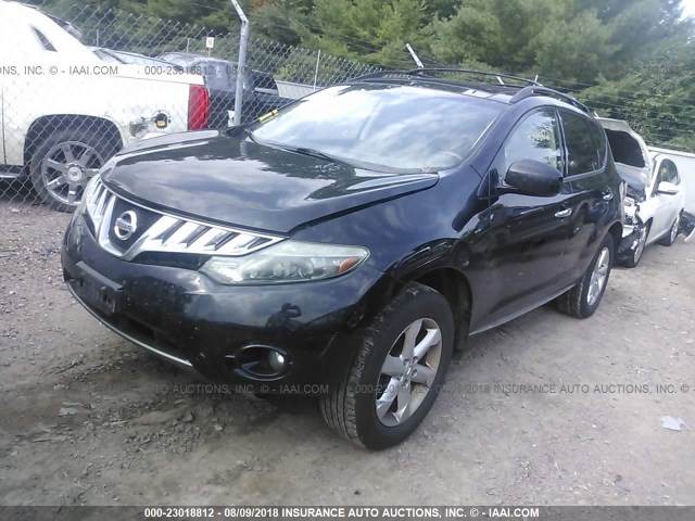 JN8AZ18W99W208546 - 2009 NISSAN MURANO S/SL/LE BLACK photo 2