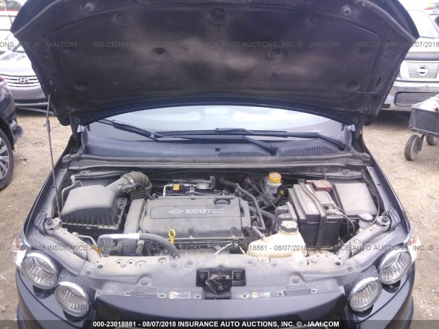 1G1JA5SH3C4186754 - 2012 CHEVROLET SONIC LS BLACK photo 10