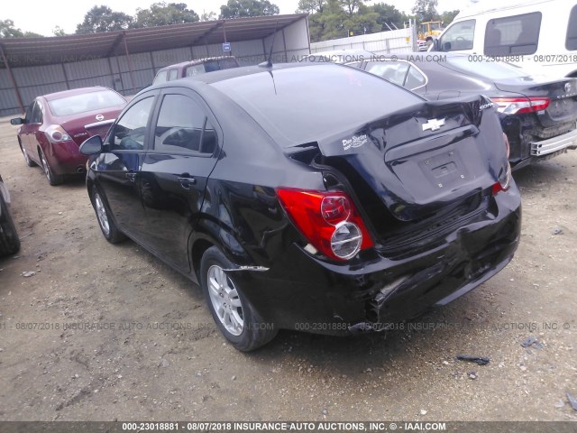 1G1JA5SH3C4186754 - 2012 CHEVROLET SONIC LS BLACK photo 3
