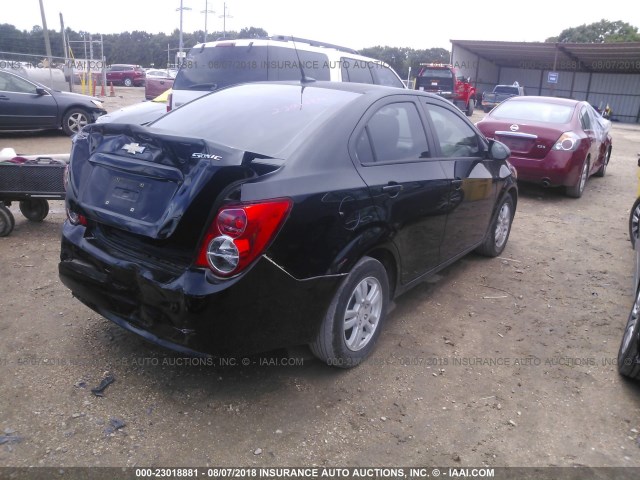 1G1JA5SH3C4186754 - 2012 CHEVROLET SONIC LS BLACK photo 4