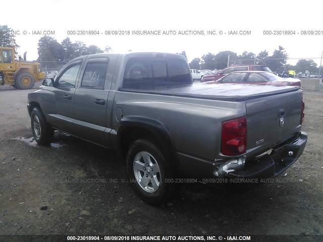 1D7HW28K56S518787 - 2006 DODGE DAKOTA QUAD/ST GRAY photo 3