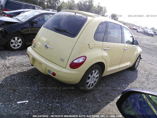 3A4FY58BX7T557172 - 2007 CHRYSLER PT CRUISER TOURING YELLOW photo 4