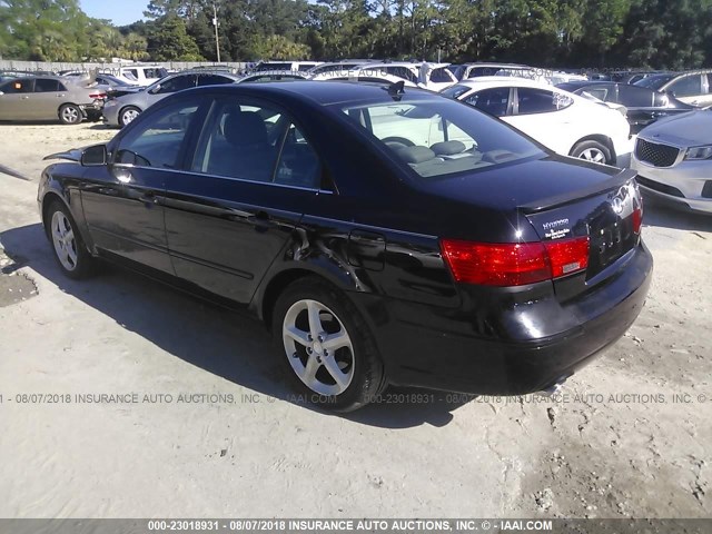 5NPEU46F89H463145 - 2009 HYUNDAI SONATA SE/LIMITED BLACK photo 3