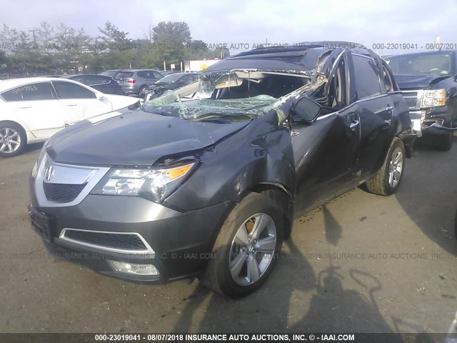 2HNYD2H36CH533336 - 2012 ACURA MDX TECHNOLOGY GRAY photo 2