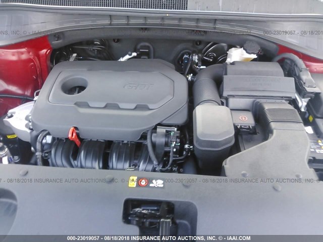 5XYPG4A39KG466517 - 2019 KIA SORENTO LX/L RED photo 10