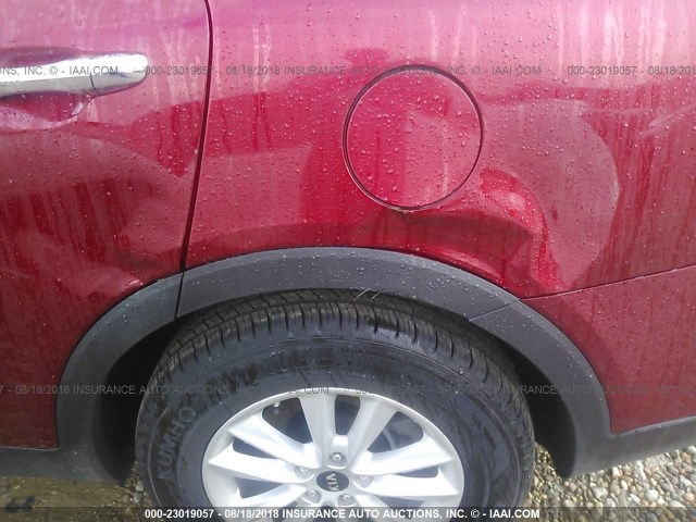 5XYPG4A39KG466517 - 2019 KIA SORENTO LX/L RED photo 6