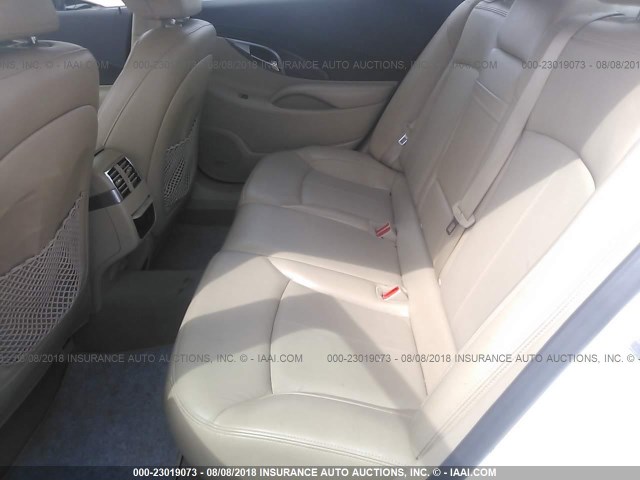 1G4GE5GV9AF174321 - 2010 BUICK LACROSSE CXS WHITE photo 8