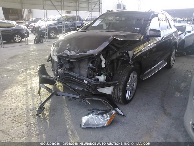 4JGDA5HB6FA532594 - 2015 MERCEDES-BENZ ML 350 4MATIC BROWN photo 2