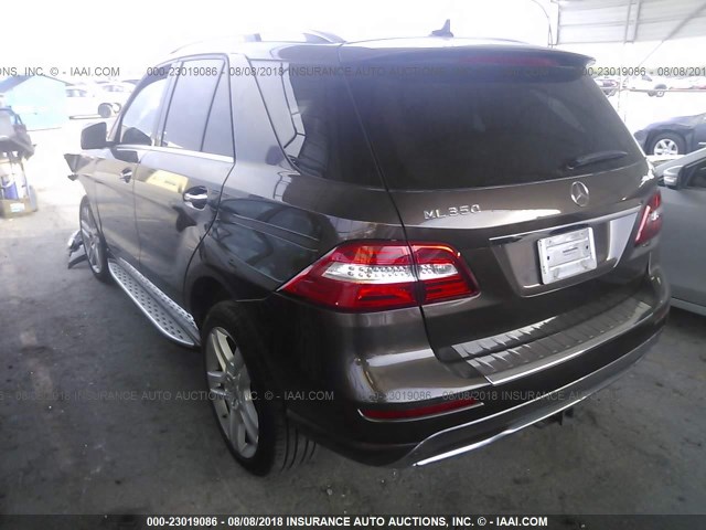 4JGDA5HB6FA532594 - 2015 MERCEDES-BENZ ML 350 4MATIC BROWN photo 3