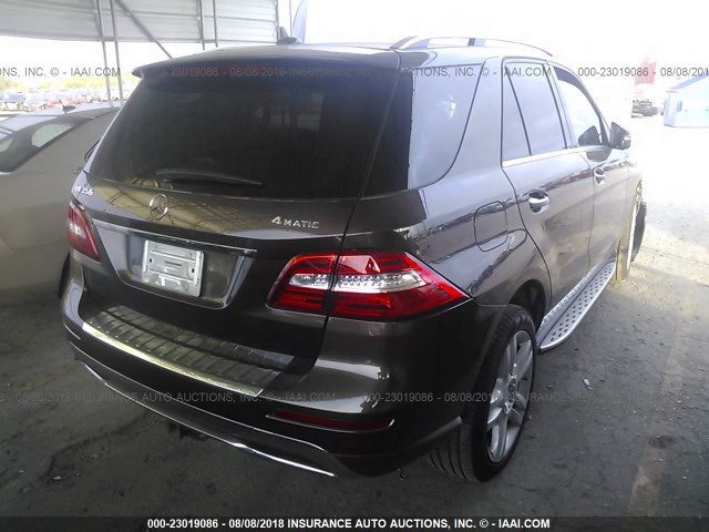 4JGDA5HB6FA532594 - 2015 MERCEDES-BENZ ML 350 4MATIC BROWN photo 4