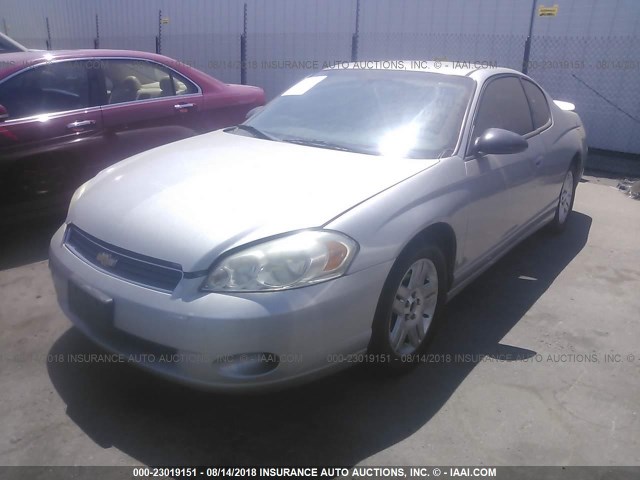 2G1WK15N279279944 - 2007 CHEVROLET MONTE CARLO LT SILVER photo 2