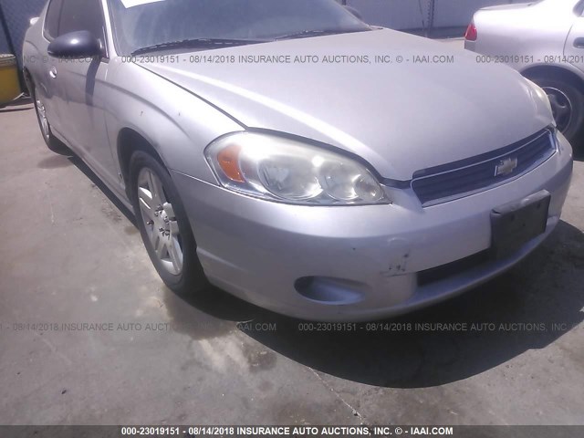 2G1WK15N279279944 - 2007 CHEVROLET MONTE CARLO LT SILVER photo 6