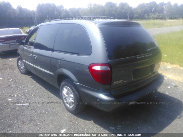 1B4GP44332B624059 - 2002 DODGE GRAND CARAVAN SPORT GRAY photo 3