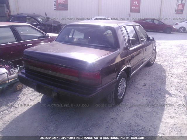 1C3AA3637RF115763 - 1994 CHRYSLER LEBARON MAROON photo 4