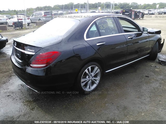 55SWF4KB2FU059929 - 2015 MERCEDES-BENZ C 300 4MATIC BLACK photo 4