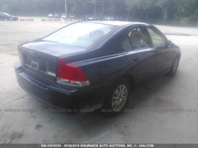 YV1RS612652478630 - 2005 VOLVO S60 Սև լուսանկար 4