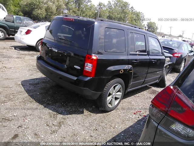 1C4NJRFB9CD530206 - 2012 JEEP PATRIOT LATITUDE BLACK photo 4