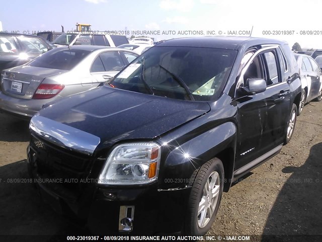 2GKFLVEK4E6182734 - 2014 GMC TERRAIN SLE BLACK photo 2