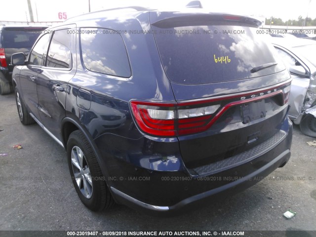 1C4RDHDGXGC386940 - 2016 DODGE DURANGO LIMITED BLUE photo 3