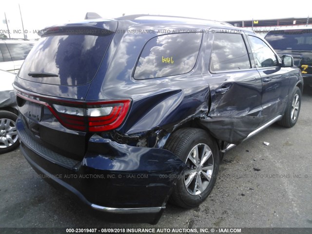 1C4RDHDGXGC386940 - 2016 DODGE DURANGO LIMITED BLUE photo 4