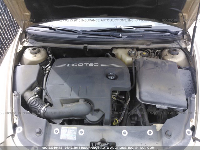 1G1ZH57B08F246634 - 2008 CHEVROLET MALIBU 1LT ოქროსფერი ფოტო 10