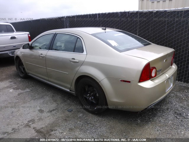 1G1ZH57B08F246634 - 2008 CHEVROLET MALIBU 1LT ოქროსფერი ფოტო 3