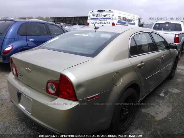 1G1ZH57B08F246634 - 2008 CHEVROLET MALIBU 1LT ოქროსფერი ფოტო 4