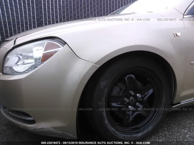 1G1ZH57B08F246634 - 2008 CHEVROLET MALIBU 1LT ოქროსფერი ფოტო 6