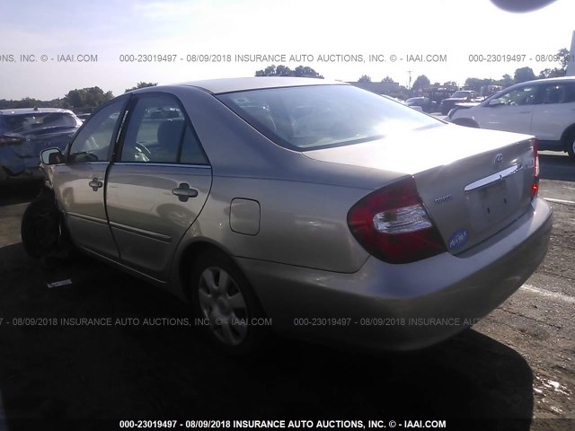 4T1BE32KX2U513757 - 2002 TOYOTA CAMRY LE/XLE/SE Qızıl foto 3