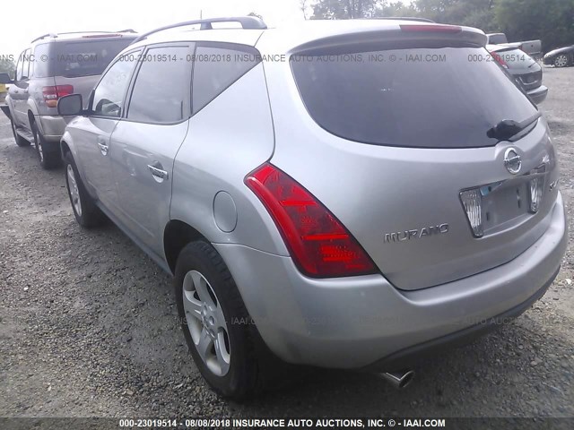 JN8AZ08W24W341121 - 2004 NISSAN MURANO SL/SE GRAY photo 3