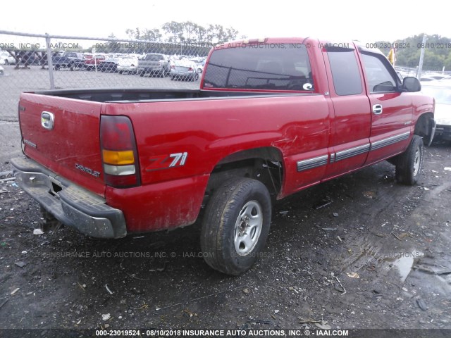 2GCEK19TXX1101886 - 1999 CHEVROLET SILVERADO K1500 RED photo 4