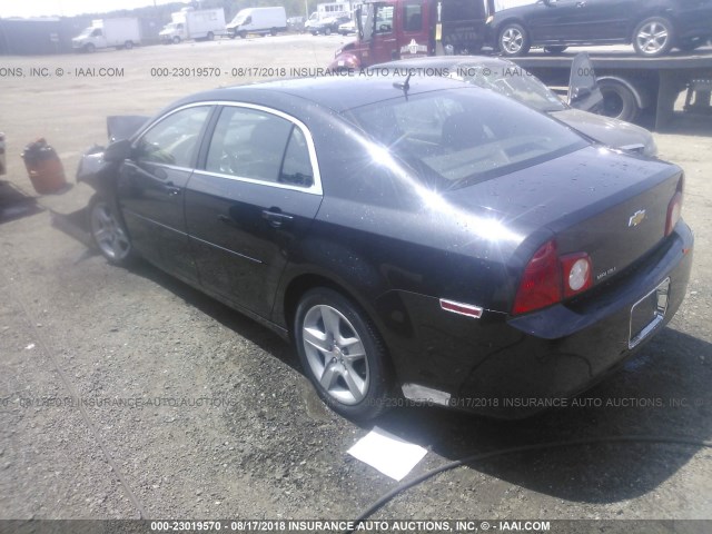 1G1ZA5EB4AF190792 - 2010 CHEVROLET MALIBU LS შავი ფოტო 3
