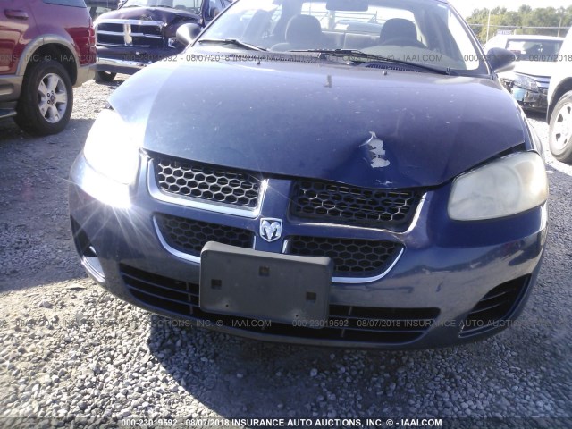 1B3EL46R06N267775 - 2006 DODGE STRATUS SXT BLUE photo 6