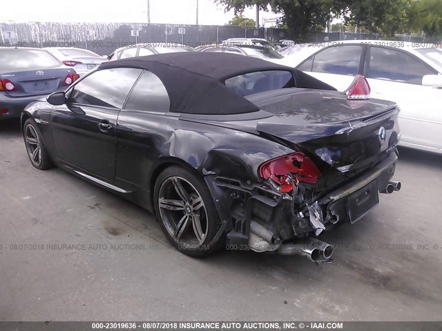 WBSEK93518CY79135 - 2008 BMW M6 BLACK photo 3