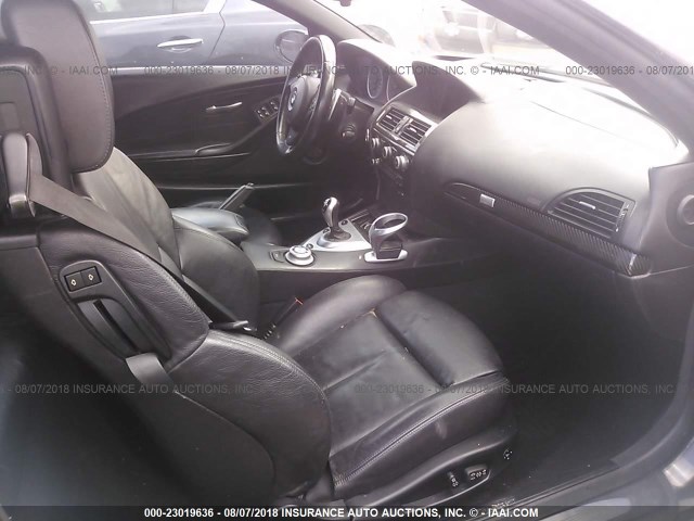 WBSEK93518CY79135 - 2008 BMW M6 BLACK photo 5