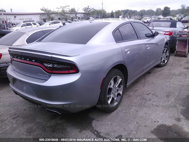 2C3CDXJG2FH848685 - 2015 DODGE CHARGER SXT GRAY photo 4