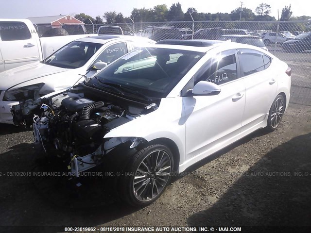 KMHD04LB7JU511569 - 2018 HYUNDAI ELANTRA SPORT WHITE photo 2