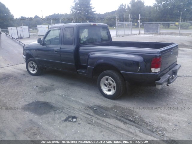 1FTYR14V3YPC07022 - 2000 FORD RANGER SUPER CAB BLUE photo 3