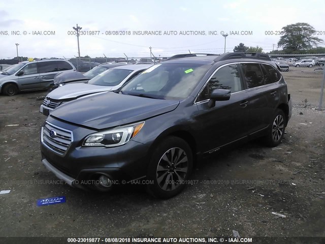 4S4BSENC6G3207676 - 2016 SUBARU OUTBACK 3.6R LIMITED GRAY photo 2