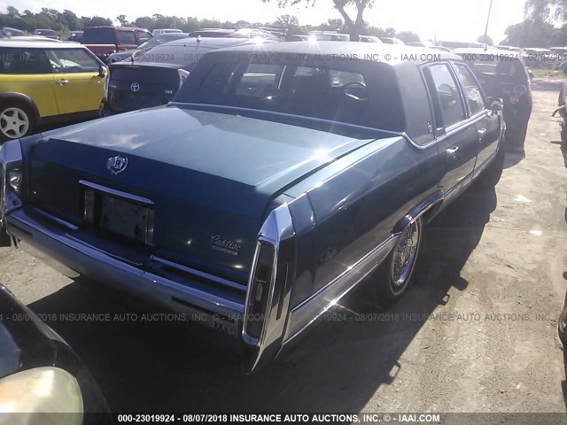 1G6DW54E8MR720380 - 1991 CADILLAC BROUGHAM BLUE photo 4